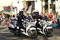 Pasadena motor officers on Honda ST 1300 bikes during the Rose Parade
