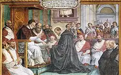 St Atto before Pope by Benedetto Veli
