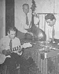 The Pat Caplice Trio in 1954. From left, Jan Gold, guitar; Ken McClure, bass; Caplice, vibraphone