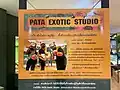 A sign for the "PATA Exotic Studio" educational section.