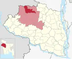 Location of Patnitala Upazila