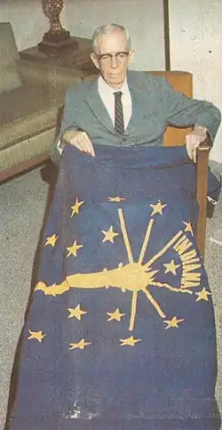 Paul Hadley with his creation, 1969.