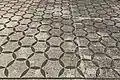 Black and white mosaic pavement at Hadrian's Villa, Tivoli, 2nd century&nbsp;CE