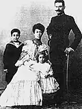 Pavlos Melas with his wife and children