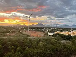 WNW view from Chettikulama at sunset
