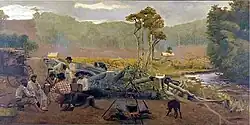 Pedro Weingärtner: Gaucho Carters Drinking Chimarrão, 1911, Pinacoteca Aldo Locatelli