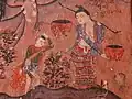 Murals at Wat Phumin (a woman and a child), Nan