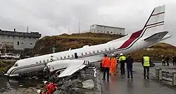 Another angle of the aftermath of N686PA