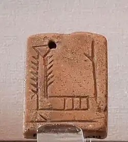 Label with the EN sign, Uruk III, provenance unknown. Louvre Museum.