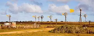 Windmills at Penong in the county south