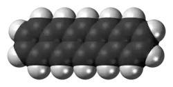 Space-filling model of the pentacene molecule