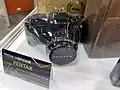 Plastic-wrapped Pentax LX Titanium on display