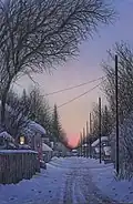 Perreault, Wilf- Winter Trees, acrylic on canvas, 23&nbsp;in ×&nbsp;15&nbsp;in (580&nbsp;mm ×&nbsp;380&nbsp;mm), 2013