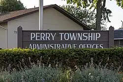 Sign for Township administrative offices