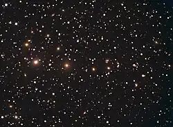 Perseus Cluster photographed with amateur equipment