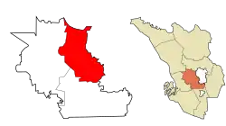 Location within Petaling District and the state of Selangor