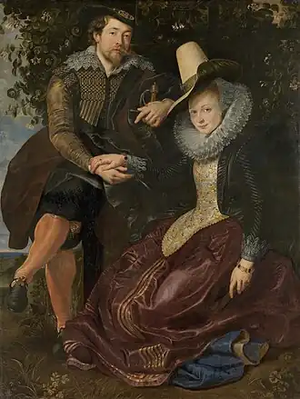 Peter Paul Rubens, Rubens and Isabella Brant in the Honeysuckle Bower, 1609