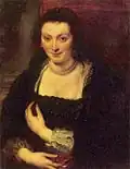 Rubens oil portrait of Isabella Brant, c. 1625, Uffizi, Florence,