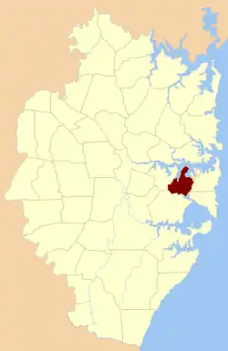 Location of the parish within Cumberland