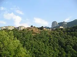View from below with a peak of the Alburni