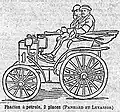 Panhard et Levassor 'Phaeton a petrole' Émile Levassor finished 5th Le Petit Journal – Contest for Horseless Carriages, Paris-Rouen. Le Petit Journal Sunday 22 July 1894