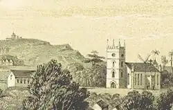 Saint Philip's Parish Church in an 1848 image by W. L. Walton