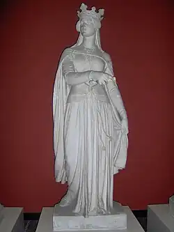 19th-century interpretation of Philippa of England, sculpted by H.W. Bissen
