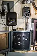 The custom-built power supply control panel for the motors of the two Philips DP70 projectors in the Egyptian Theatre, Hollywood. Any frame rate between 16 and 30 can be selected, and the two motors can also be interlocked to enable the projection of left and right eye 3D prints.
