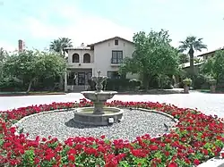 The Walter Strong House was built in 1929 and is located at 2501 E. Baseline Road. The property was listed in the Phoenix Historic Property Register in March 1993.