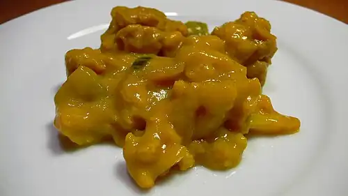 Piccalilli, a pickle derived from Indian cooking by 1758[53][61][62]
