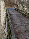 View of web trusses & wood roadway slats