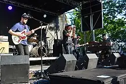 Pickwick playing an outdoor show in Seattle's Ballard neighborhood, 2019