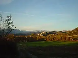 A view of the village and the surrounding area in Curbans