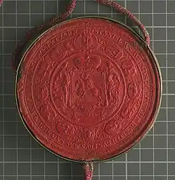 Great Lithuanian seal of Stanisław August Poniatowski, 1764