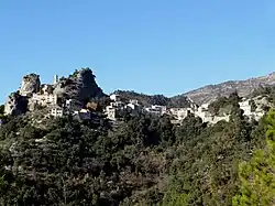 A general view of the village of Pierrefeu