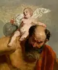 St. Christopher carrying the Christ Child by Pieter van Lint, 1650s
