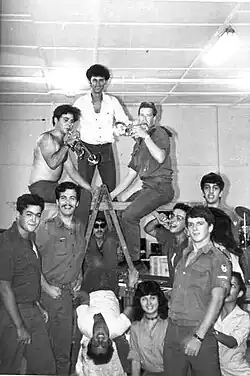 Members of the Southern Command Band rehearsing in 1973