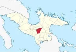 Map of Camarines Sur with Pili highlighted