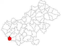Location in Satu Mare County