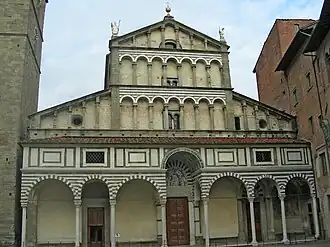 Facade of the cathedral of Pistoia