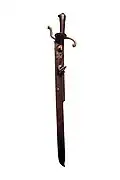 Wheellock pistol-falchion. German work for the Dukes of Modena.