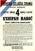 Croatian Peasant Party poster