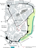 Map of the Vannes ramparts