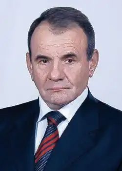 Portrait of Vladimir Platonov in a suit and tie