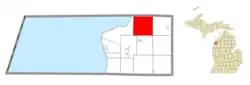 Location within Benzie County