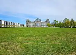 Platz der Republik with Reichstag building and Paul Löbe House in the background