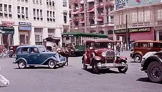 Plaza Moraga in the 1930s.
