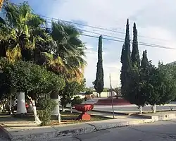 Plaza in Octaviano López, Chihuahua.