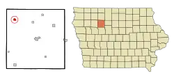 Location of Laurens, Iowa