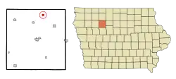 Location of Plover, Iowa